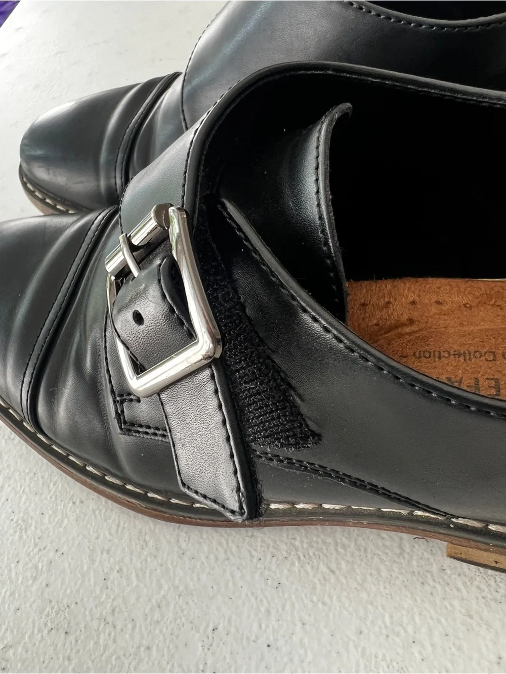 Black Leather Monk Strap Boy's Dress Shoes
